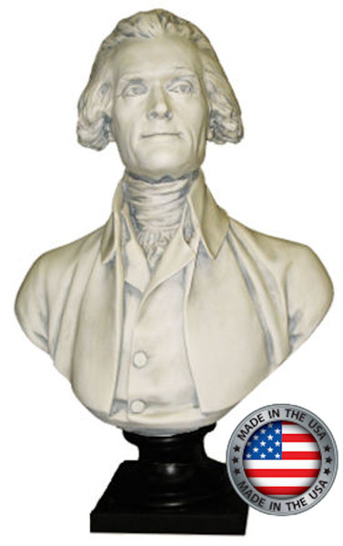 Thomas Jefferson Bust Portrait Sculpture Plaster Statue Large Cast